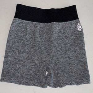 Free People Happiness Runs shorts Gray Shorts with Black Waistband XS/S